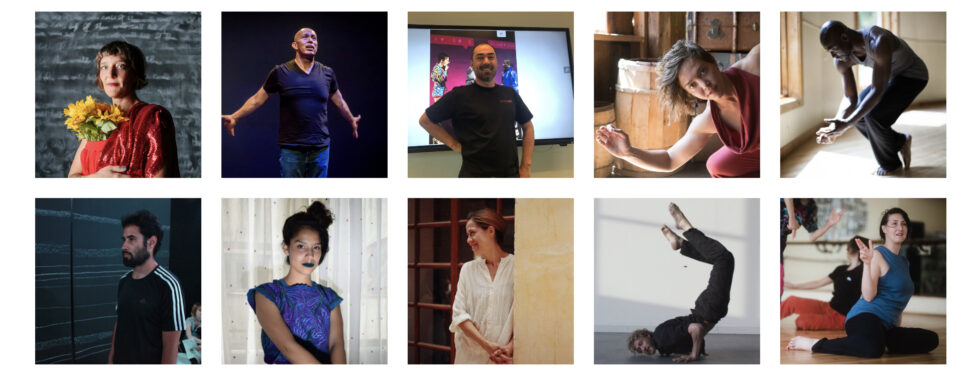 A composite image of all of the teachers for the 2024 Interdisciplinary Arts Lab. Photos by Karla Conrad, Erik McGregor, Anna M. Maynard, Natalia Luna, Luna Arboleda, Matt Danas, and courtesy of the artists.