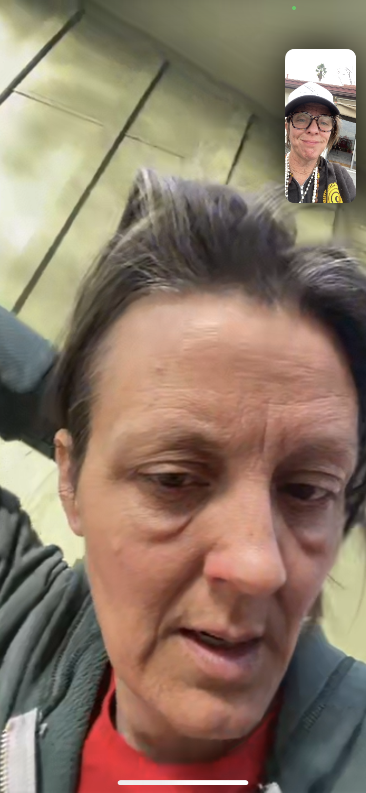 October 2024. Puffy eyes and styes on the phone with TJ.