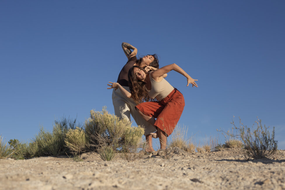 Leila and Noelle Awadallah in residency with Body Watani Dance project at Keshet (New Mexico 2024) - image by Pat Berrett courtesy of NCCAkron